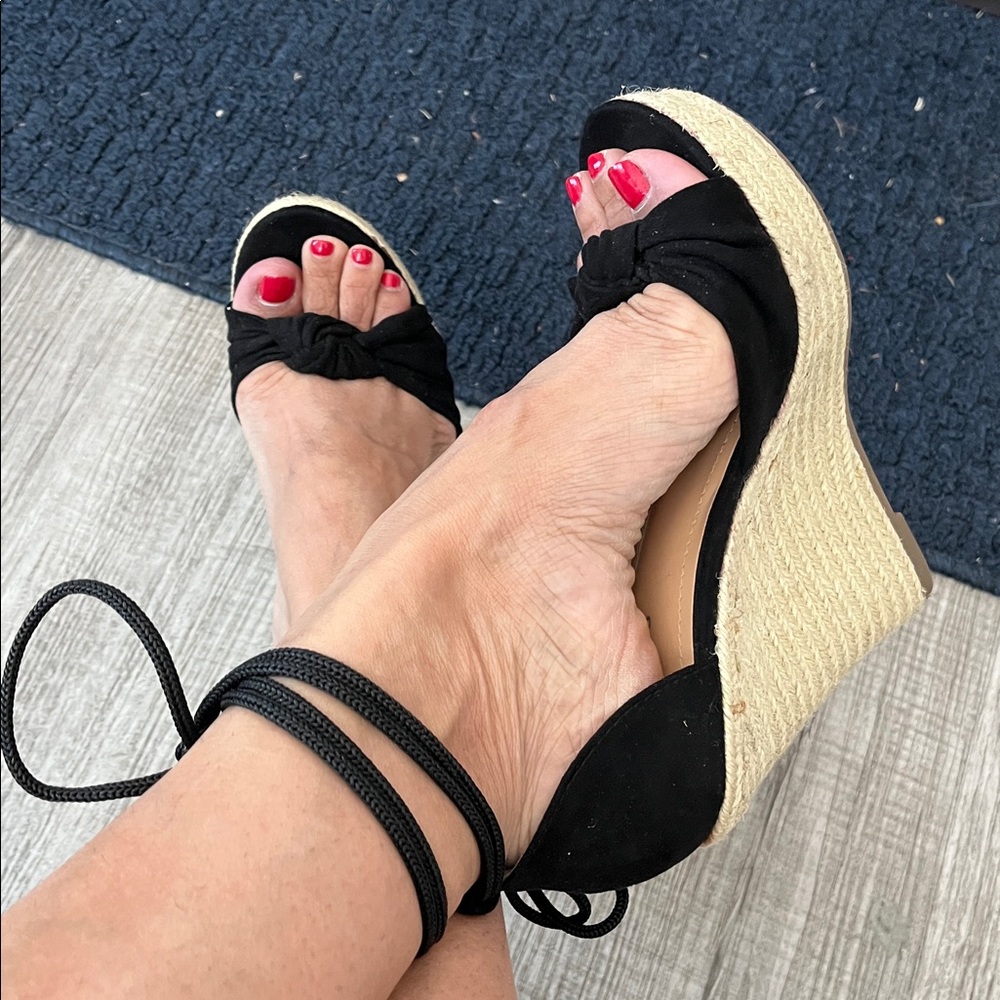 Express Black Espadrille Sandals